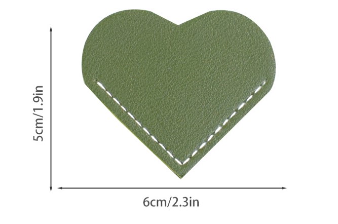 Creative Pu Leather Love Heart Portable Gift Bookmark display picture 2