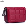 Unisex Plaid Leather Zipper Wallets display picture 1