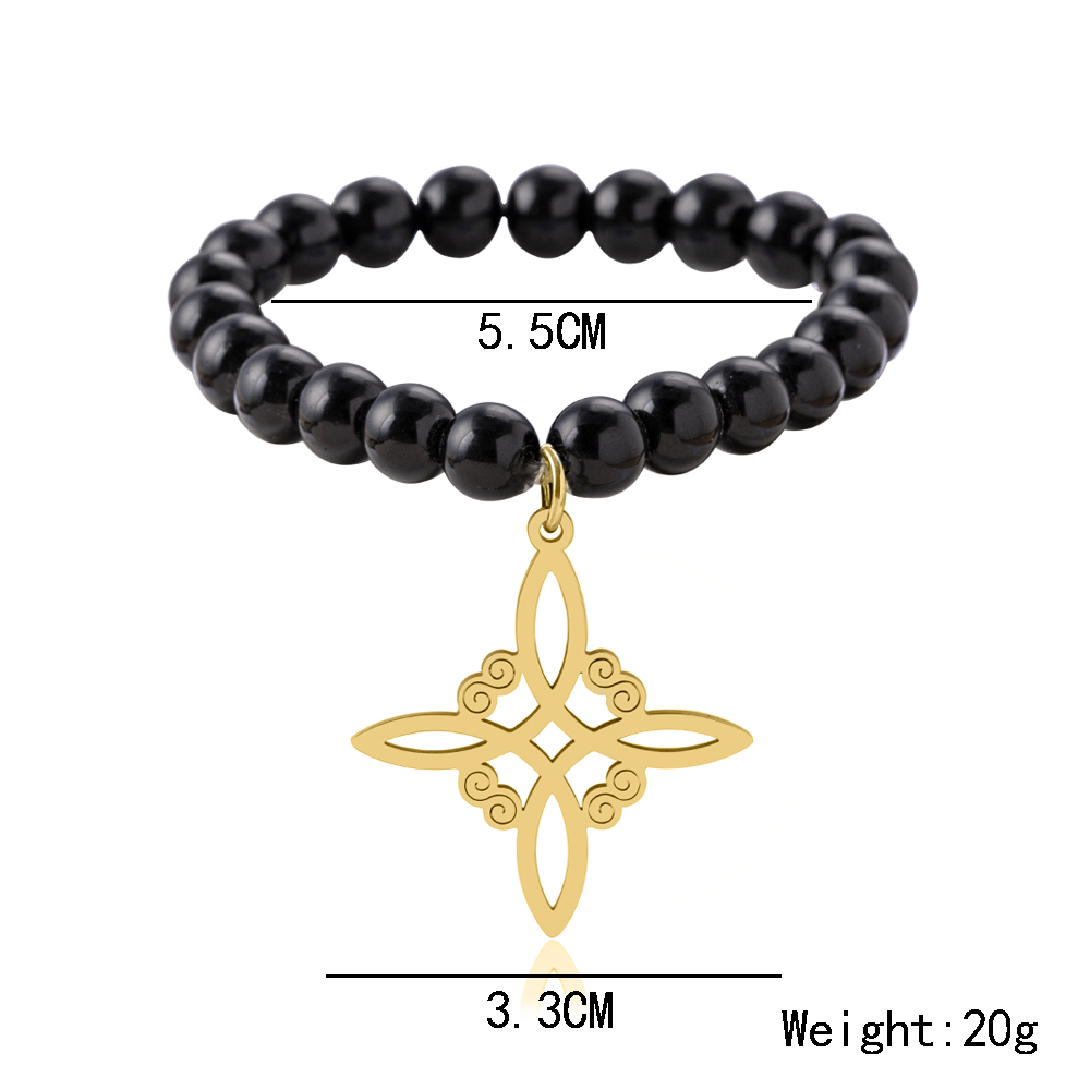 Nordic Style Geometric Symbol Beaded Alloy Hollow Out Unisex Bracelets 1 Piece display picture 1