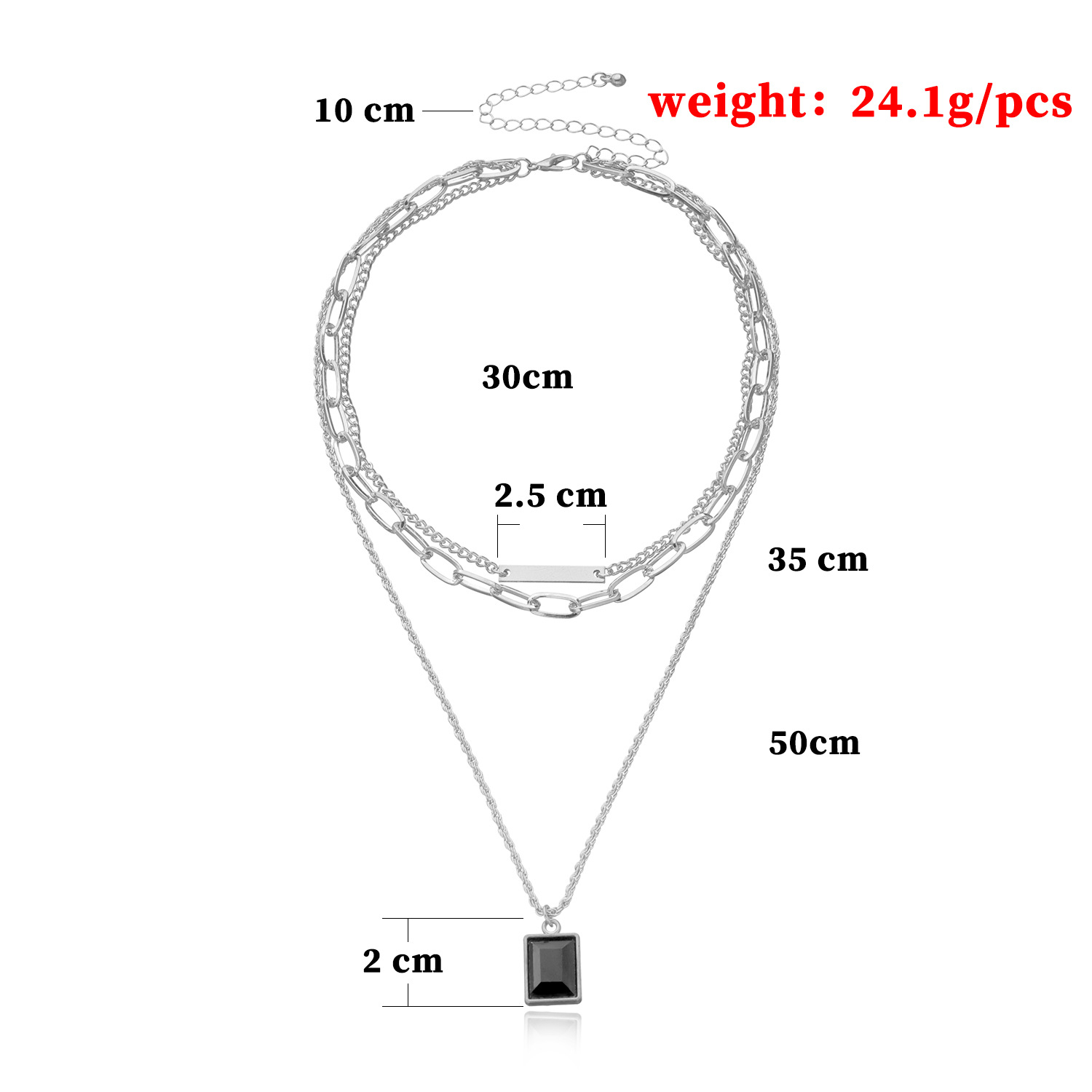 Fashion Square Alloy Plating Rhinestones Women's Pendant Necklace 1 Piece display picture 5