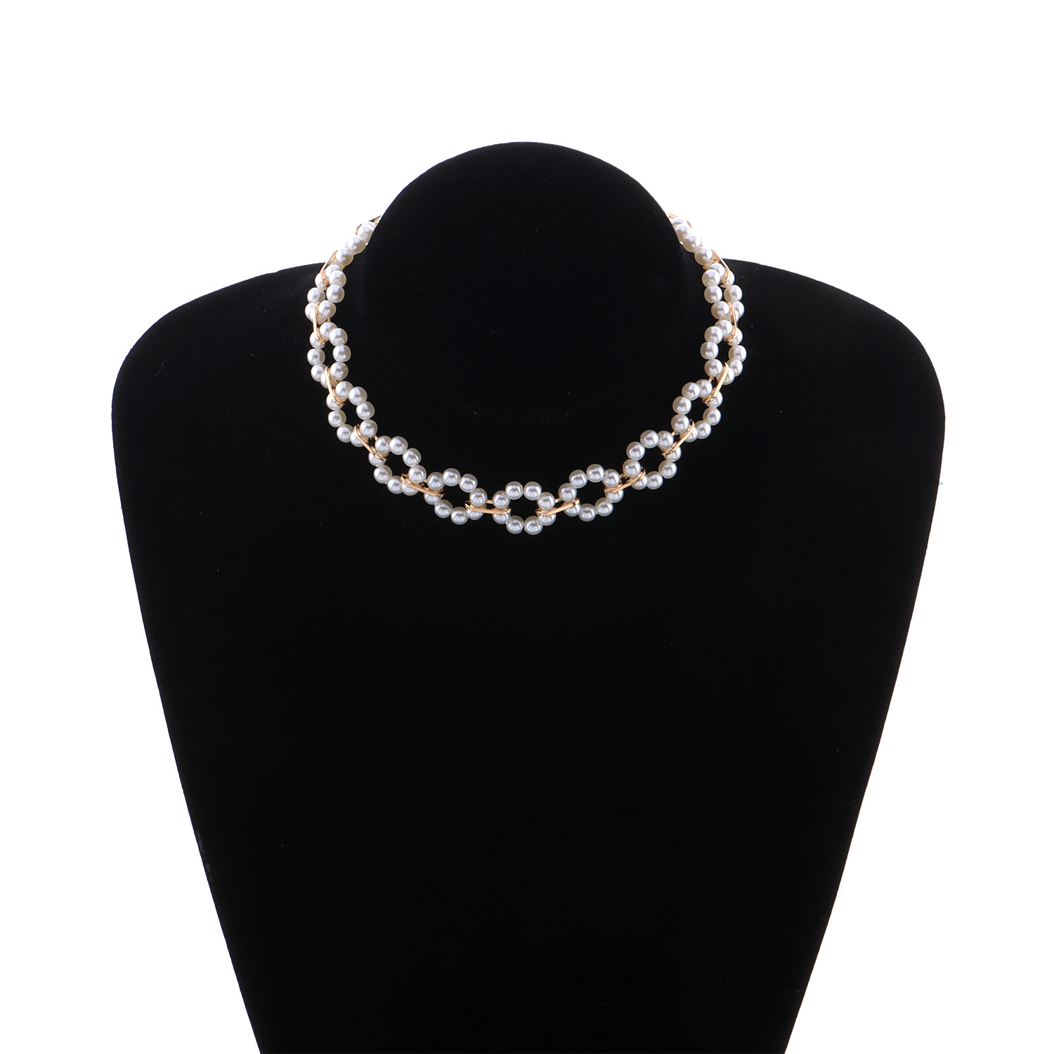 Elegant Round Alloy Beaded Artificial Pearls Women's Choker display picture 4