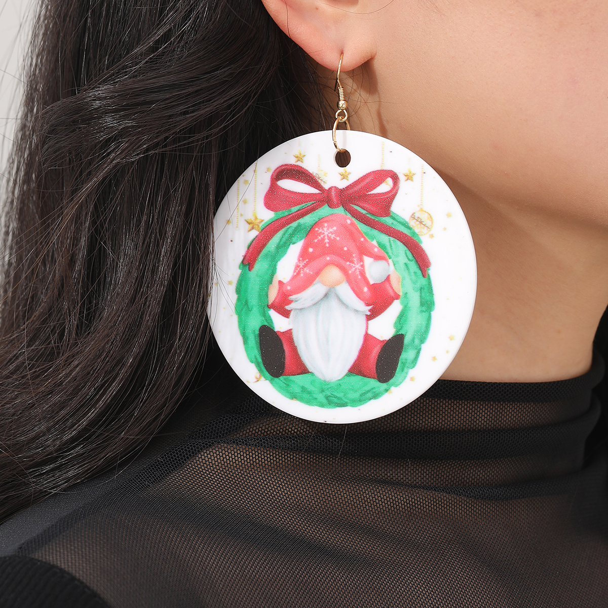 Sweet Santa Claus Synthetic Resin Women's Drop Earrings 1 Pair display picture 8
