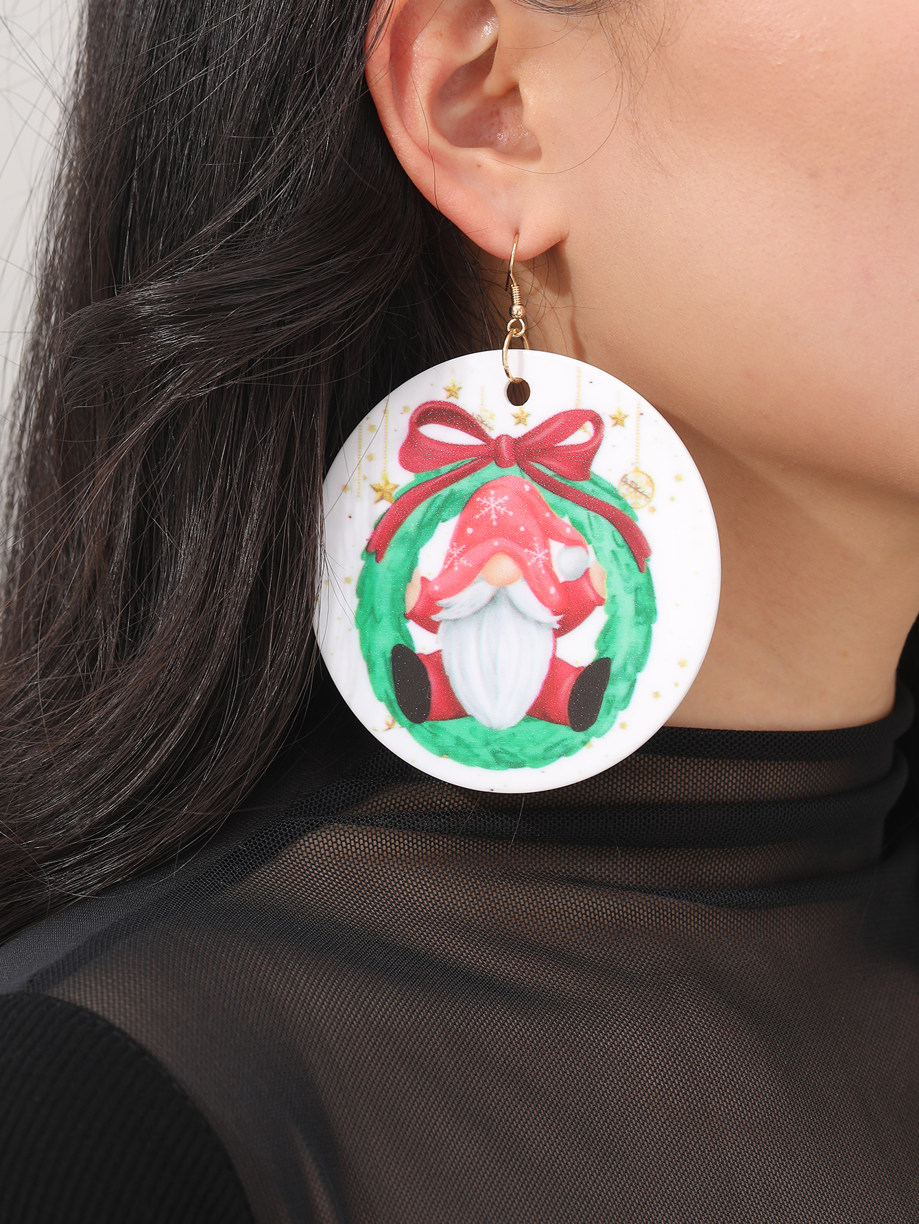 Sweet Santa Claus Synthetic Resin Women's Drop Earrings 1 Pair display picture 3