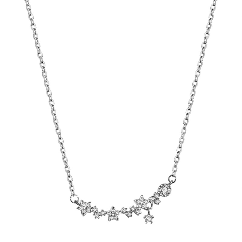 Dulce Estrella Cobre Embutido Diamantes De Imitación Collar 1 Pieza display picture 1