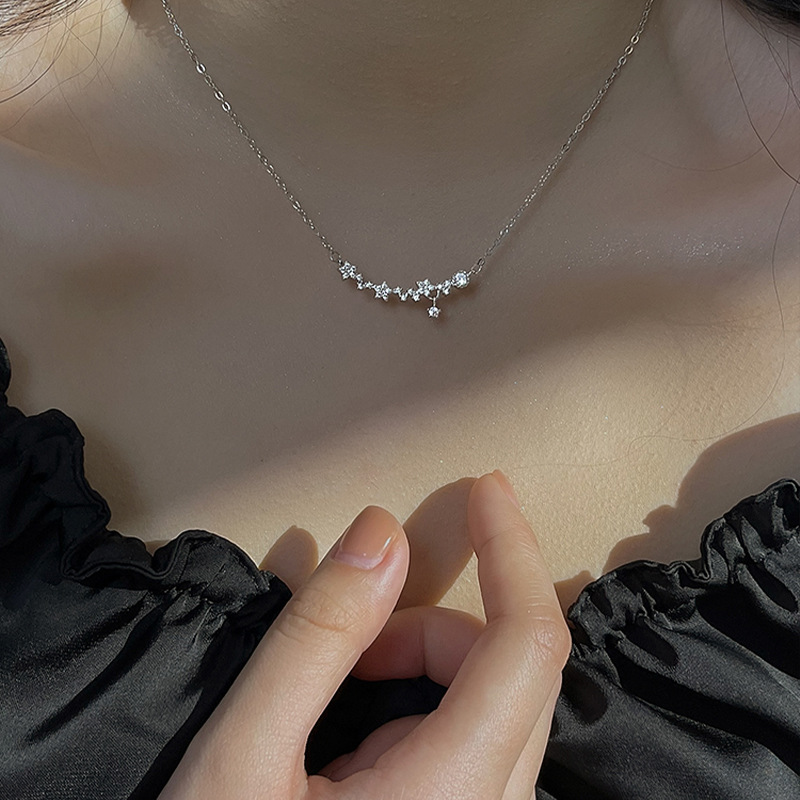 Dulce Estrella Cobre Embutido Diamantes De Imitación Collar 1 Pieza display picture 3