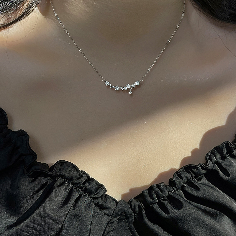 Dulce Estrella Cobre Embutido Diamantes De Imitación Collar 1 Pieza display picture 5