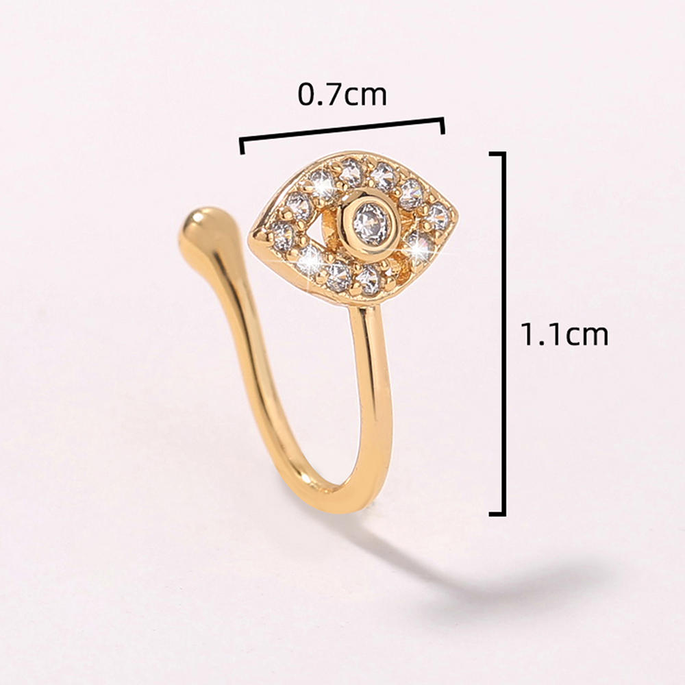Fashion Flower Copper Inlay Zircon Nose Ring 1 Piece display picture 11