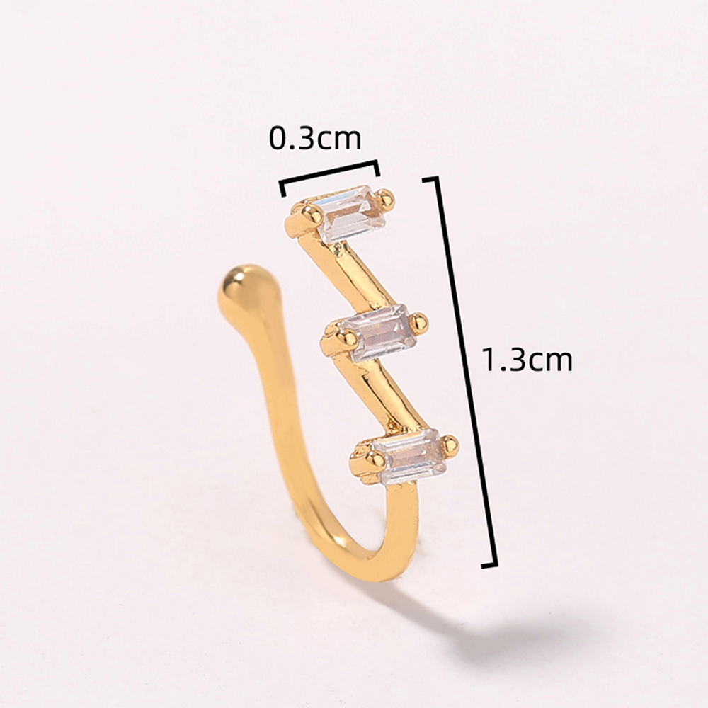 Fashion Flower Copper Inlay Zircon Nose Ring 1 Piece display picture 13