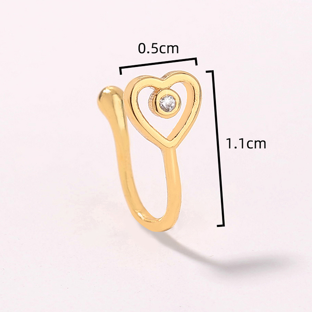 Fashion Flower Copper Inlay Zircon Nose Ring 1 Piece display picture 22