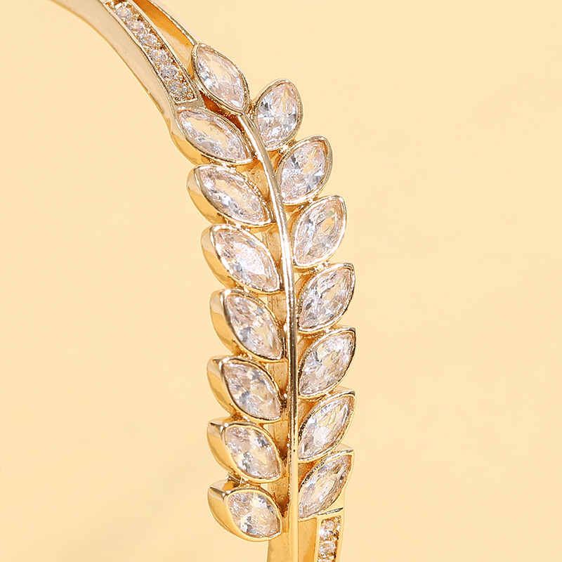 Elegante Grano Aleación Embutido Diamantes De Imitación Mujeres Brazalete 1 Pieza display picture 5