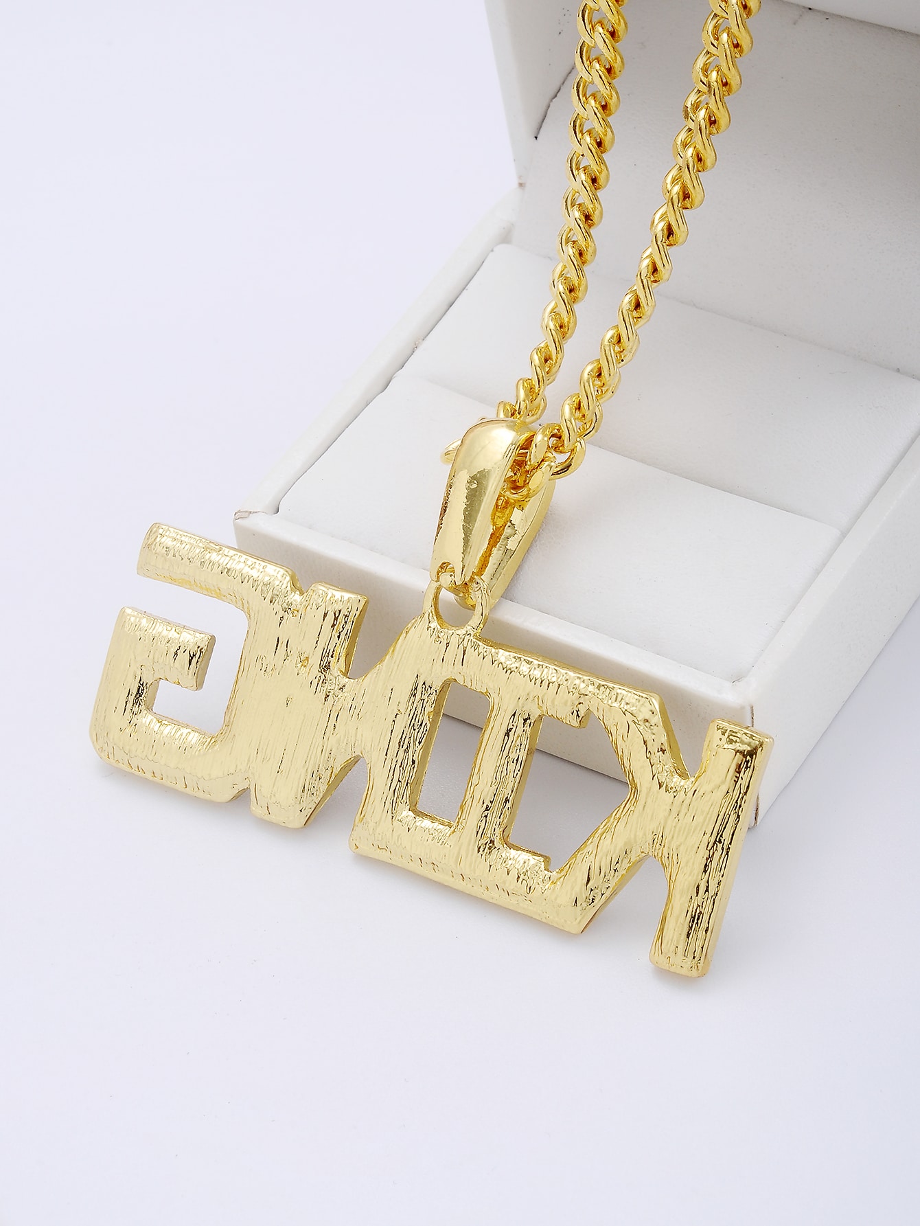 Simple Style Letter Alloy Plating Rhinestones Women's Pendant Necklace 1 Piece display picture 2