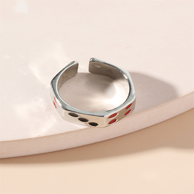 Fashion Dice Alloy Plating Unisex Open Ring 1 Piece display picture 4