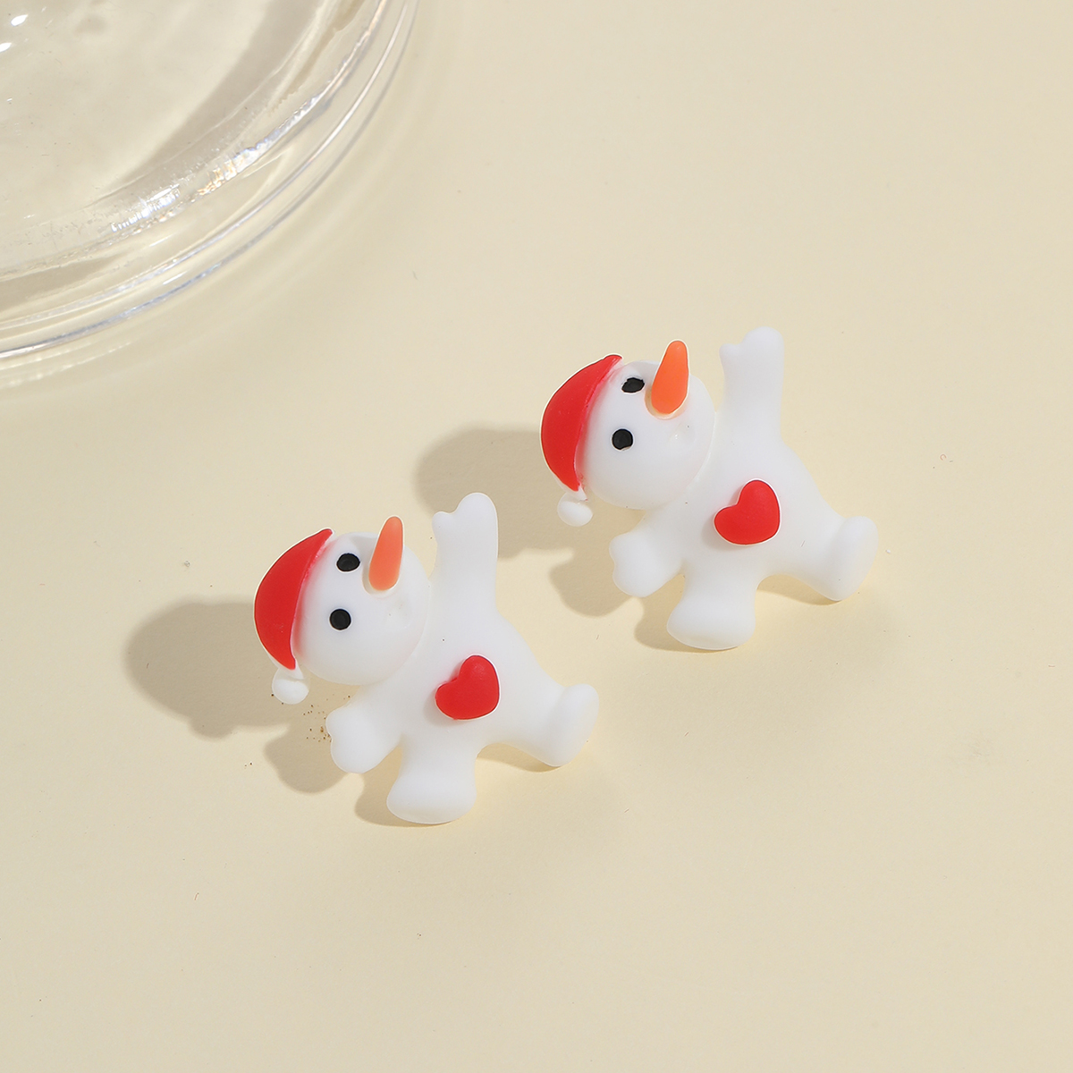 Cute Carrot Snowman Synthetic Resin Women's Ear Studs 1 Pair display picture 1
