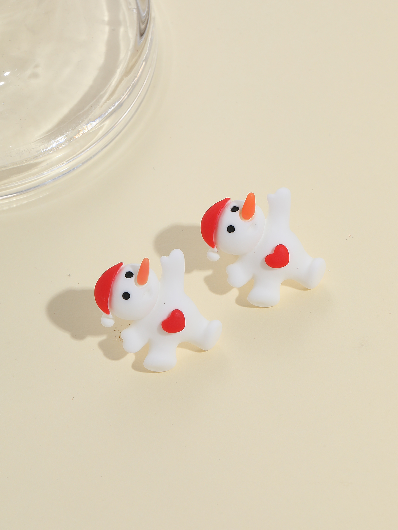 Cute Carrot Snowman Synthetic Resin Women's Ear Studs 1 Pair display picture 3