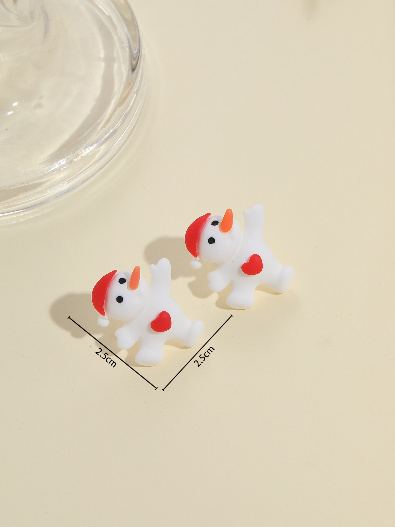Cute Carrot Snowman Synthetic Resin Women's Ear Studs 1 Pair display picture 9