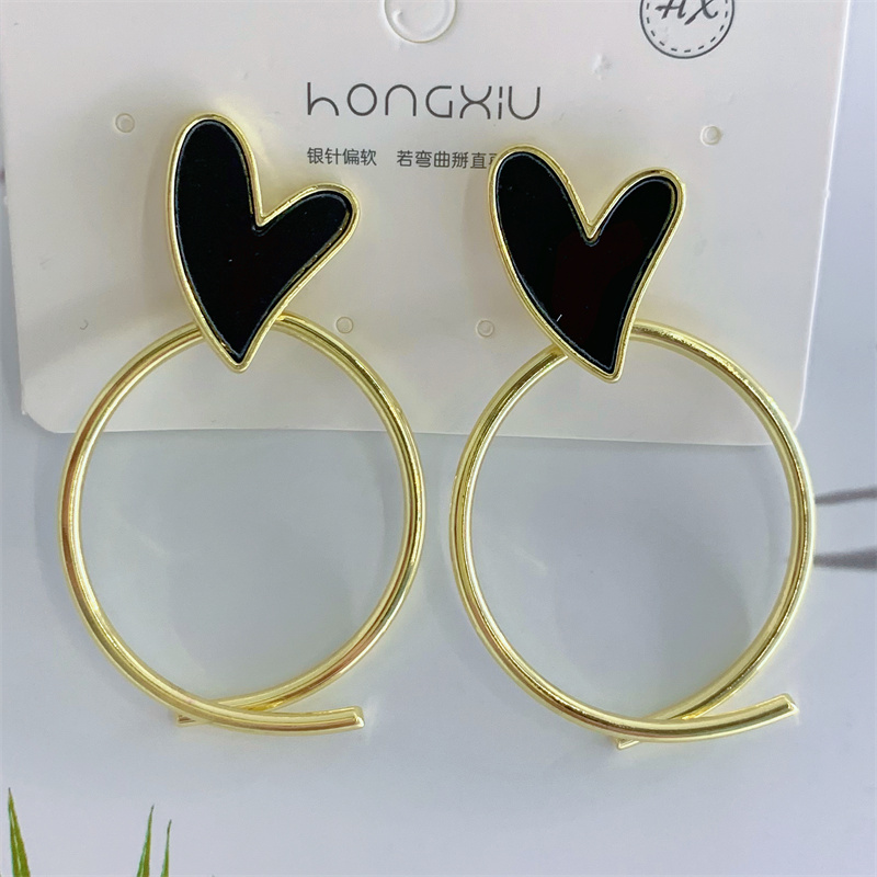 Fashion Irregular Heart Shape Alloy Enamel Women's Drop Earrings 1 Pair display picture 2