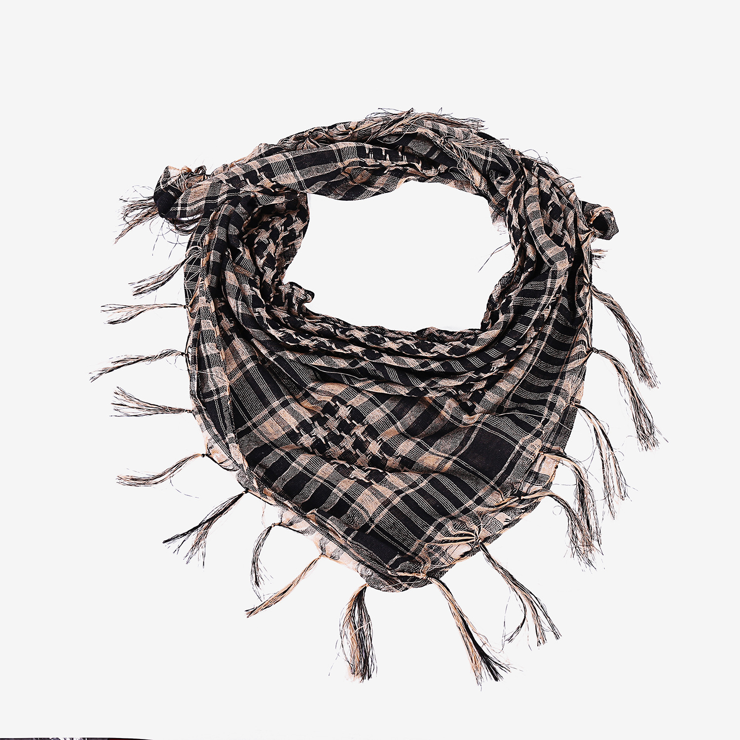 Women's Fashion Lattice Polyester Tassel Winter Scarves display picture 4