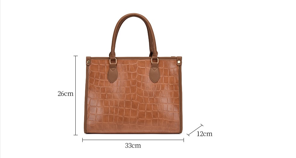 Women's Large All Seasons Pu Leather Crocodile Fashion Square Zipper Bag Sets display picture 13