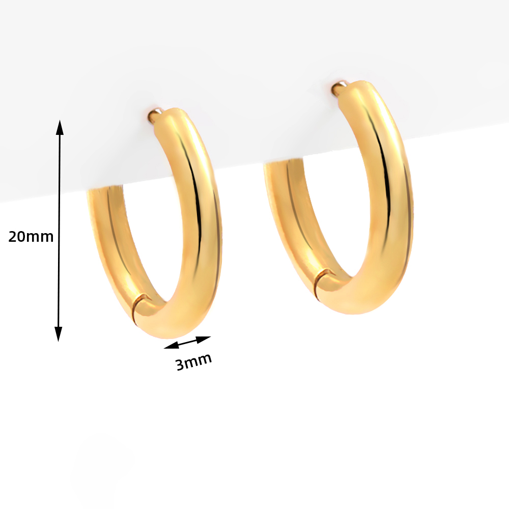 1 Paar Einfacher Stil Kreis Überzug Rostfreier Stahl Reif Ohrringe display picture 7