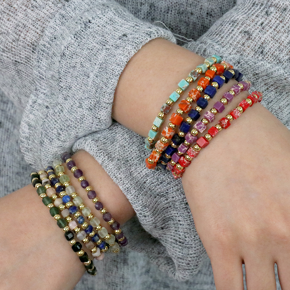 Vintage Style Geometric Stone Handmade Bracelets display picture 11