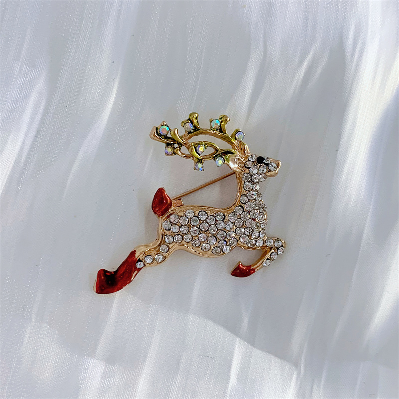 Fashion Elk Alloy Inlay Rhinestones Women's Brooches display picture 1