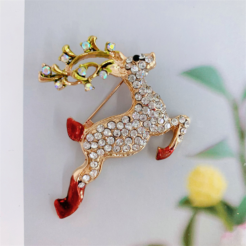 Fashion Elk Alloy Inlay Rhinestones Women's Brooches display picture 2
