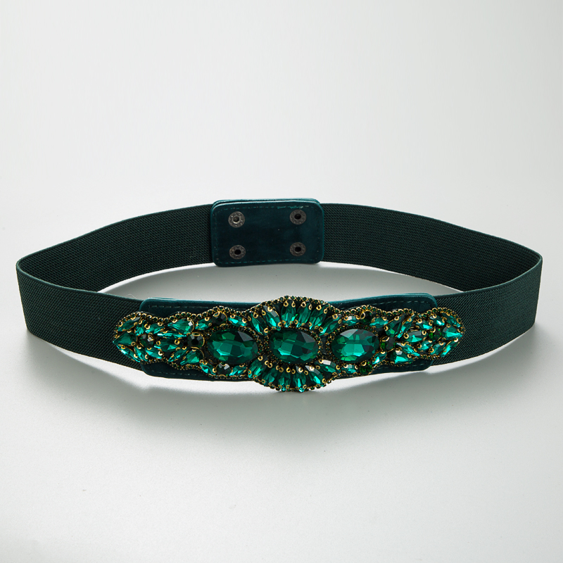 Fashion Flower Cloth Inlay Artificial Rhinestones Women's Corset Belts display picture 4