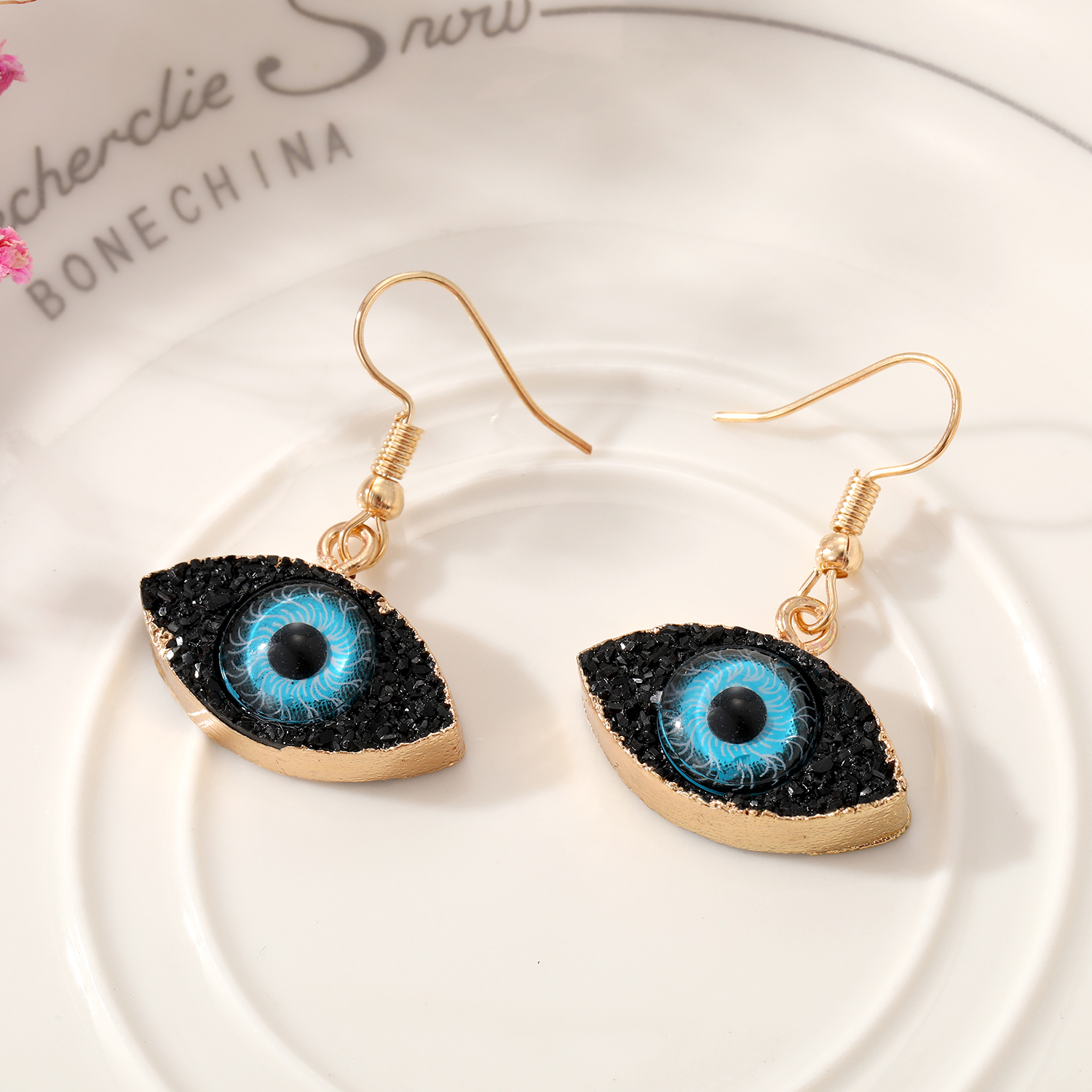 Fashion Eye Alloy Resin Plating Women's Ear Hook 1 Pair display picture 2