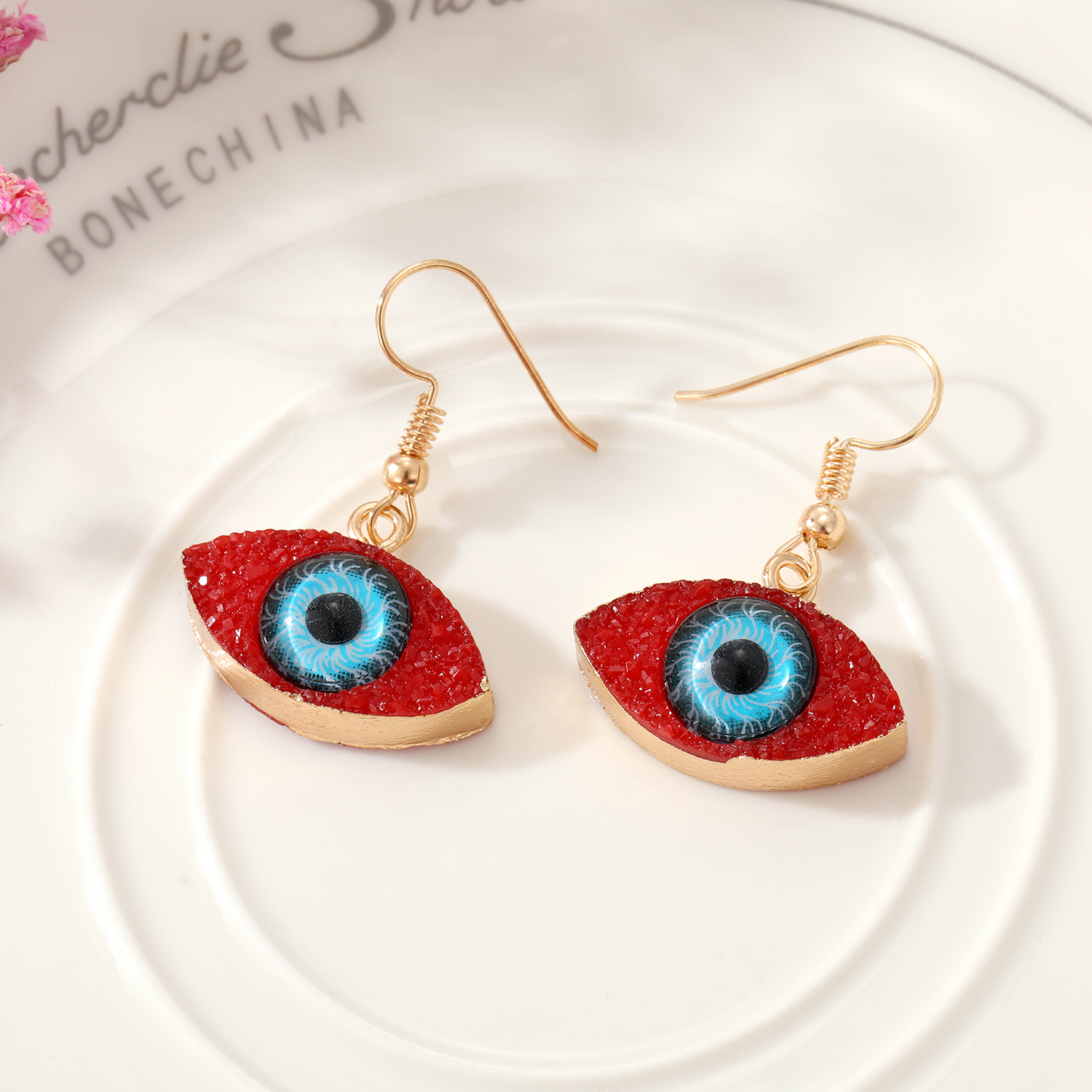Fashion Eye Alloy Resin Plating Women's Ear Hook 1 Pair display picture 3