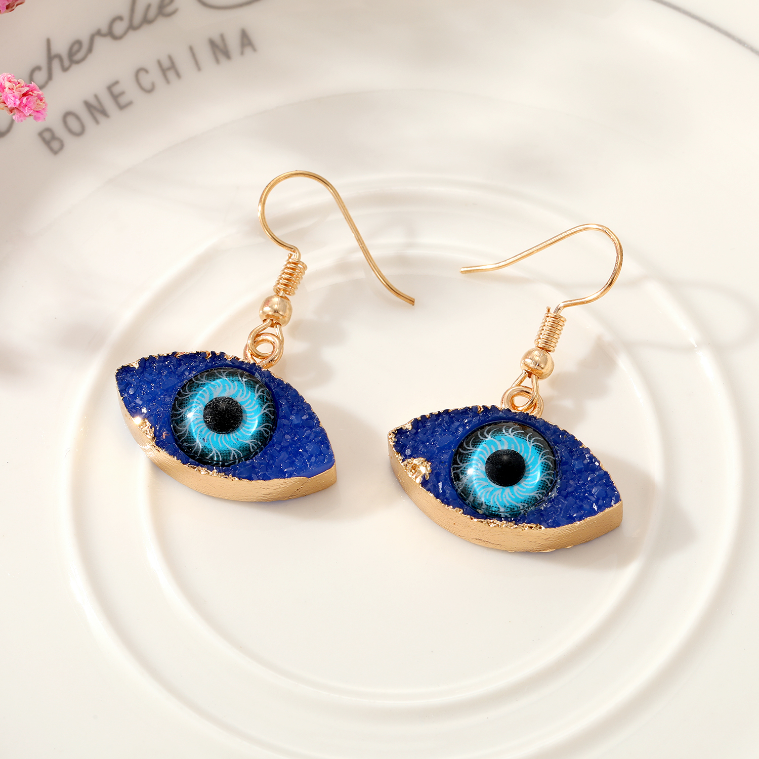 Fashion Eye Alloy Resin Plating Women's Ear Hook 1 Pair display picture 4