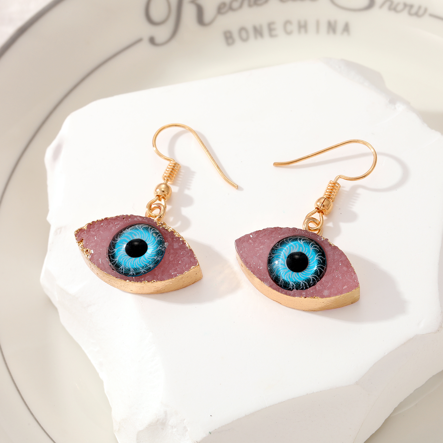 Fashion Eye Alloy Resin Plating Women's Ear Hook 1 Pair display picture 6