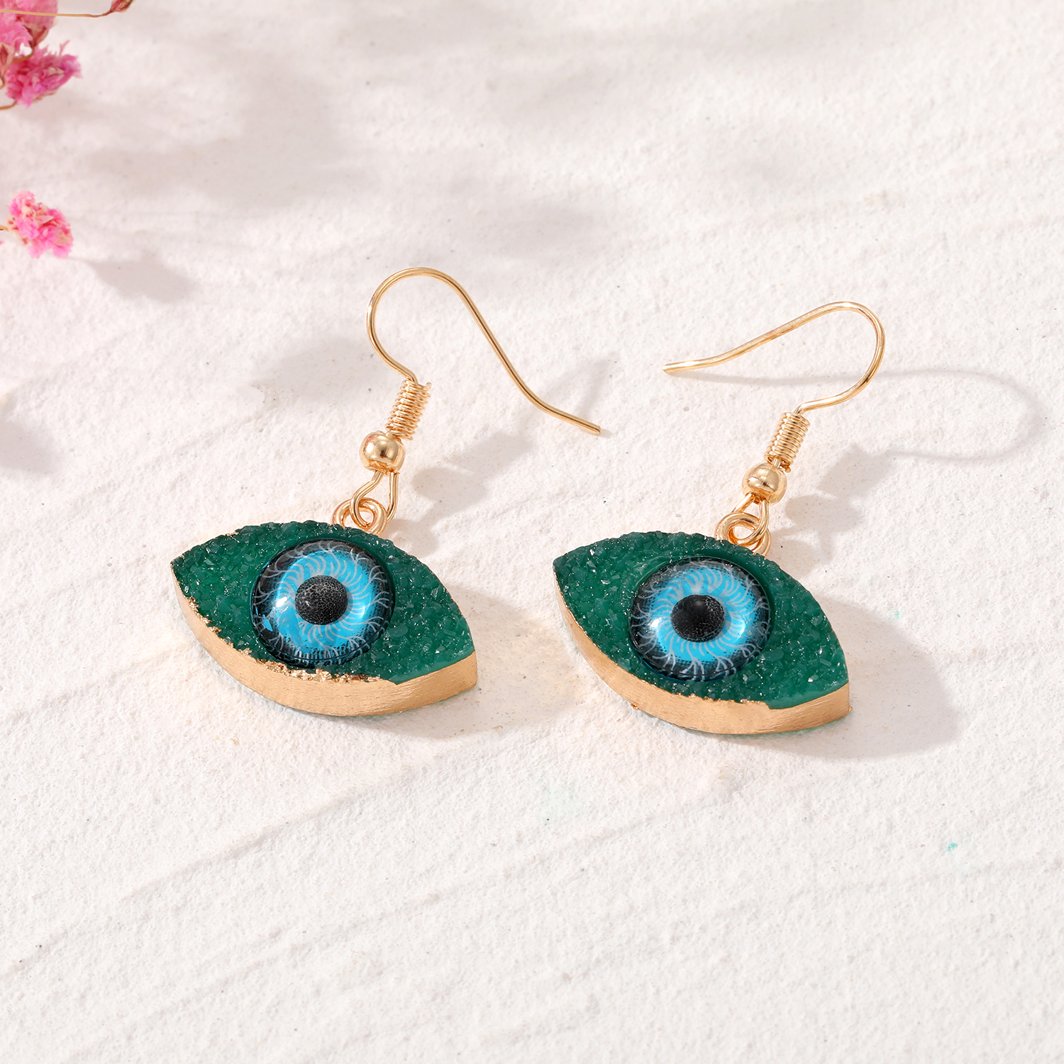 Fashion Eye Alloy Resin Plating Women's Ear Hook 1 Pair display picture 7