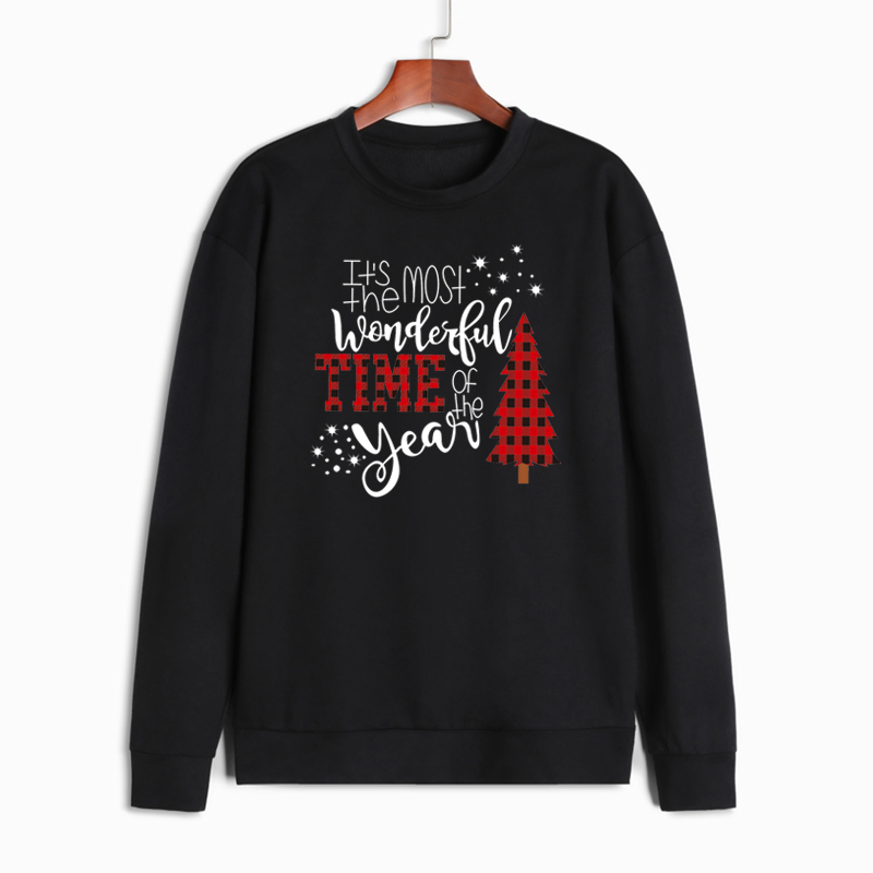 Fashion Christmas Tree Letter Polyester Round Neck Long Sleeve Regular Sleeve Printing Hoodie display picture 2