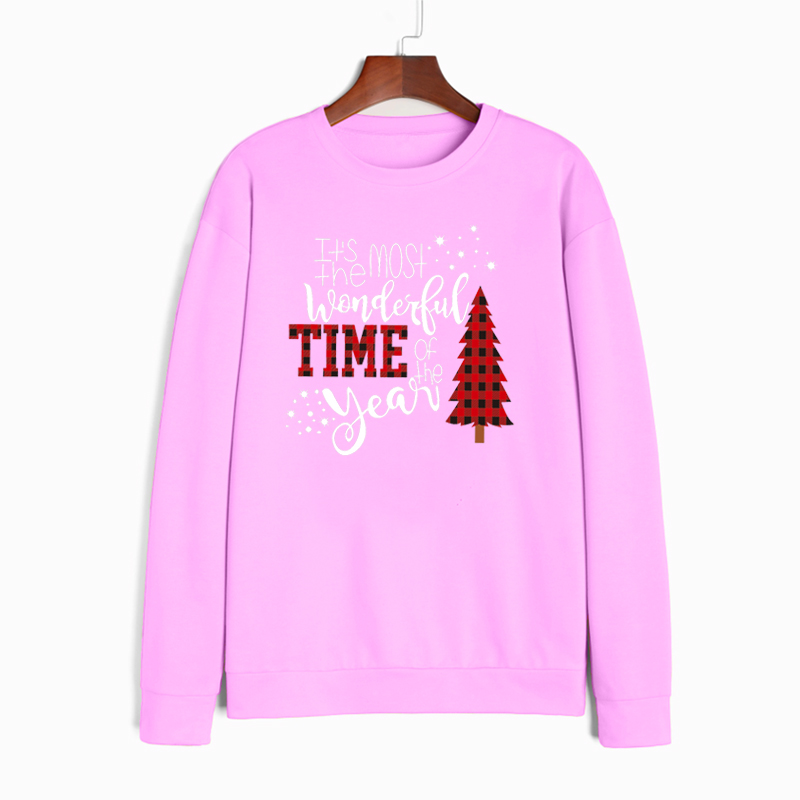 Fashion Christmas Tree Letter Polyester Round Neck Long Sleeve Regular Sleeve Printing Hoodie display picture 3