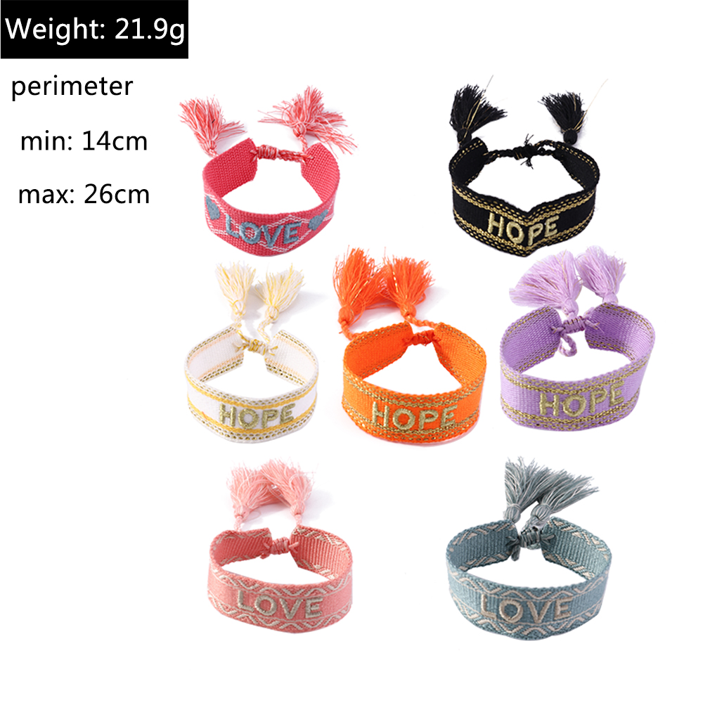 Fashion Letter Rope Knitting Women's Bracelets 1 Piece display picture 1