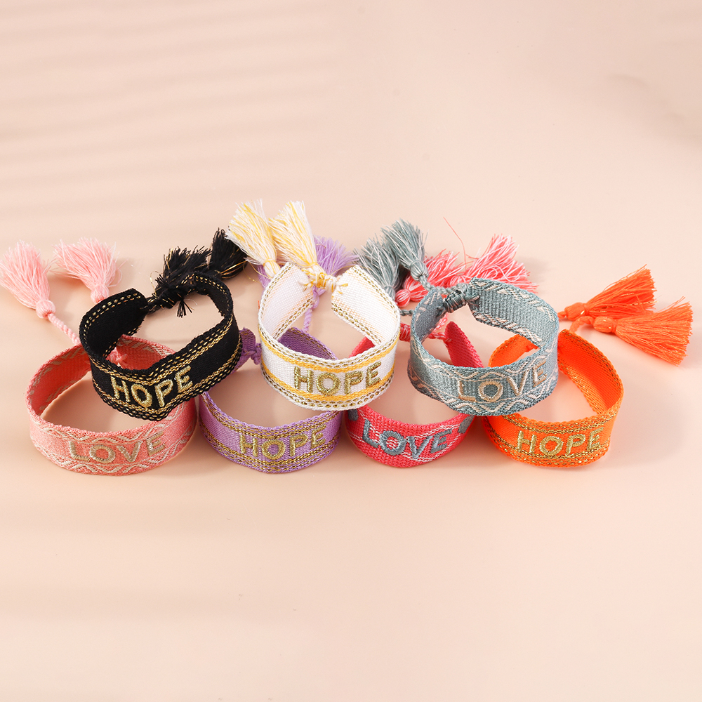 Fashion Letter Rope Knitting Women's Bracelets 1 Piece display picture 10