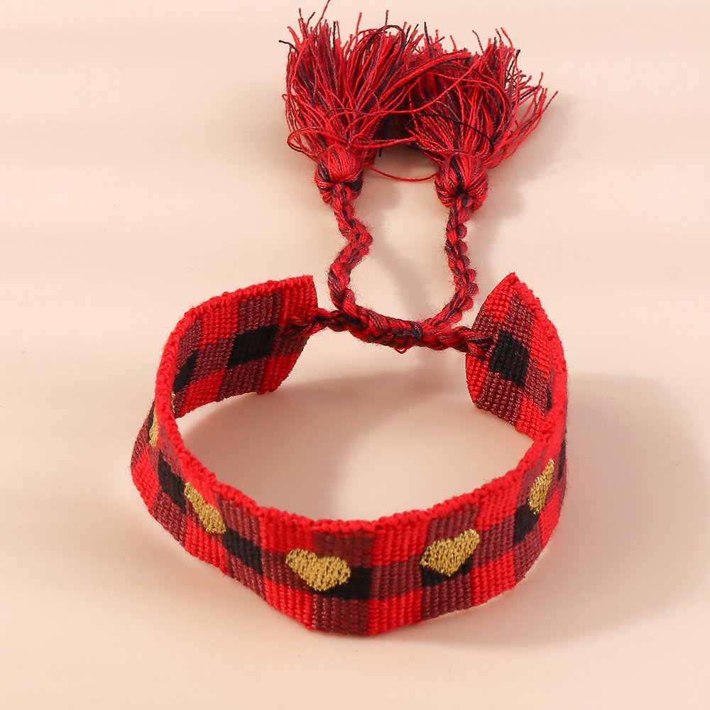 Retro Letter Heart Shape Rope Knitting Women's Bracelets 1 Piece display picture 10