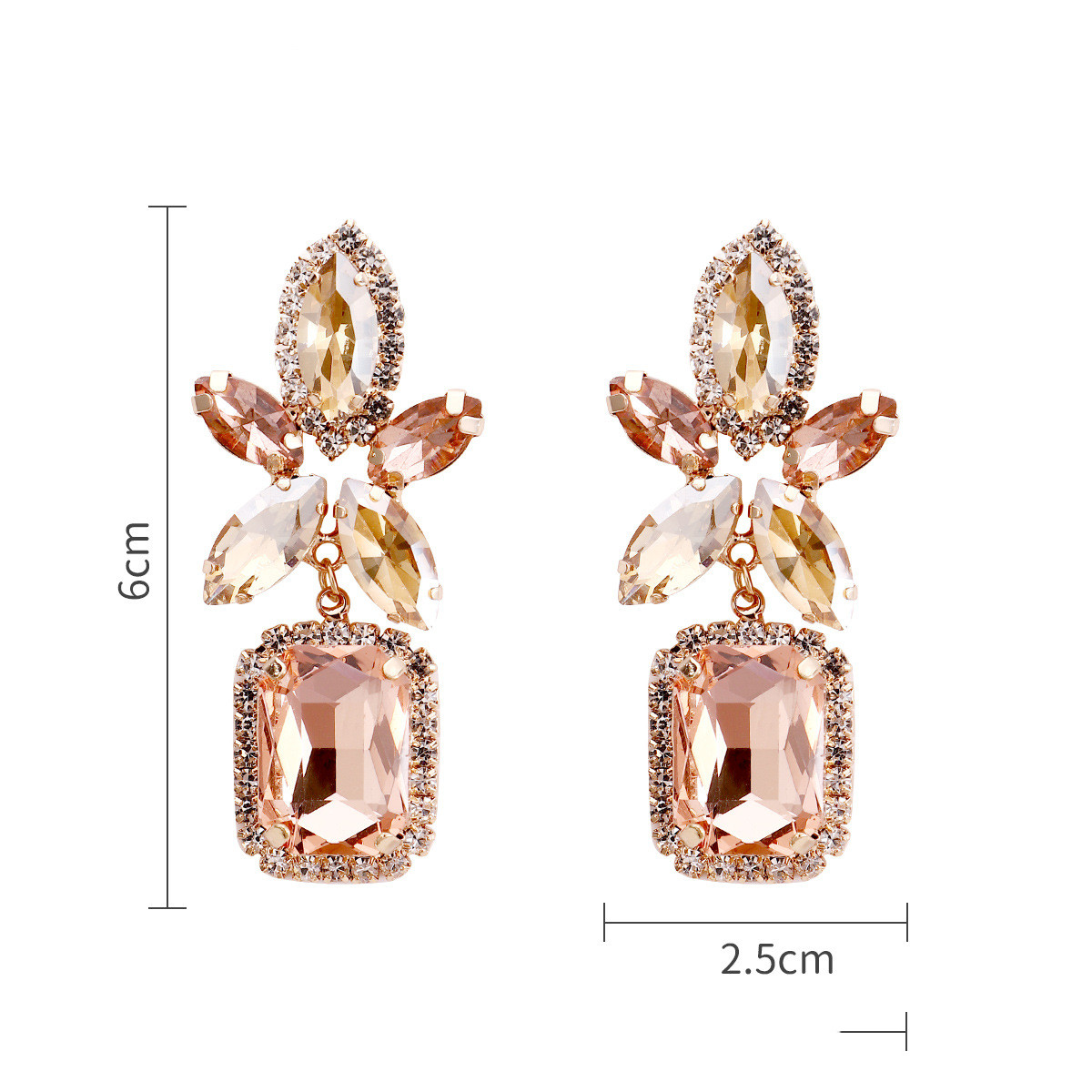 Mode Œil Alliage Incruster Strass Femmes Boucles D'oreilles 1 Paire display picture 9