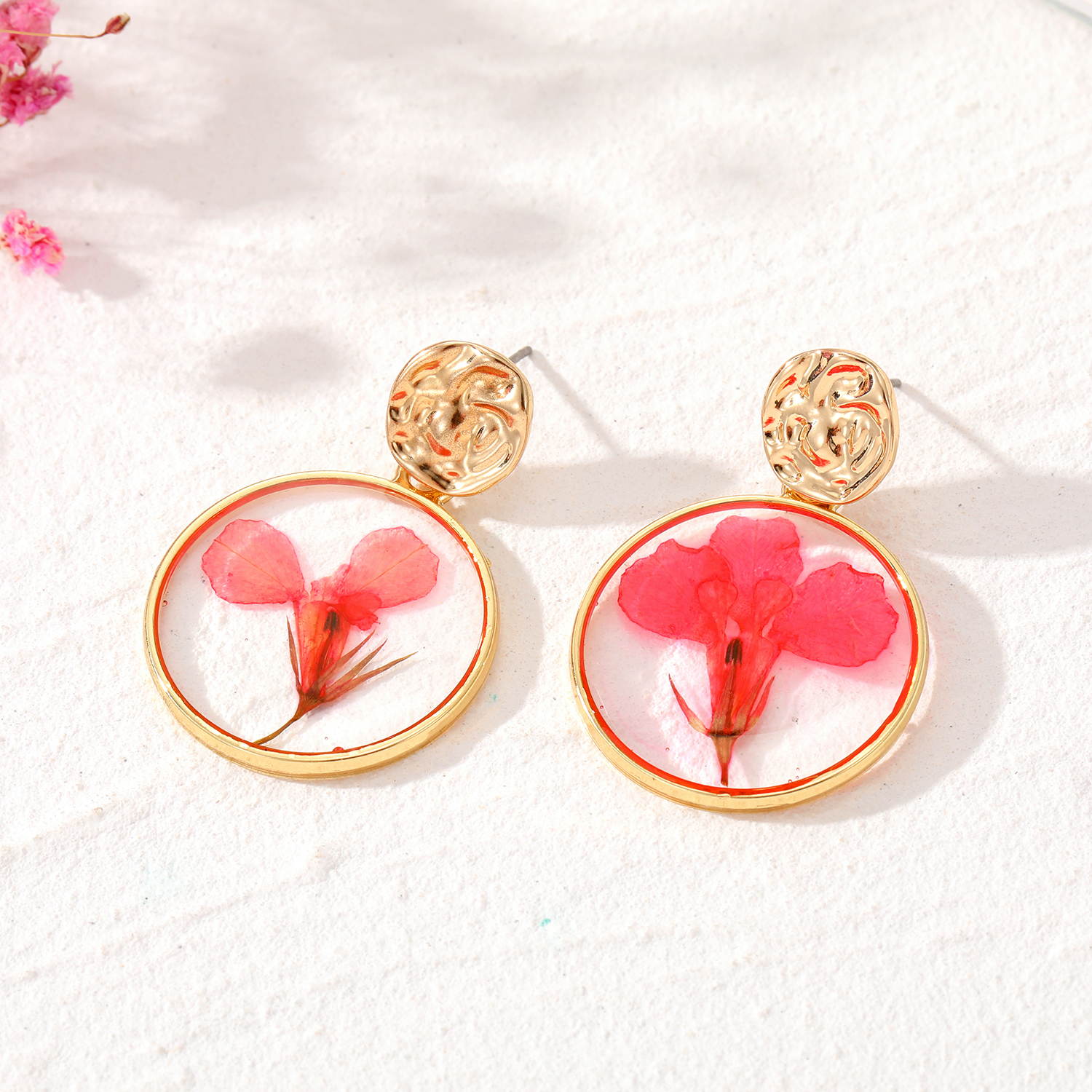 Sweet Flower Alloy Epoxy Women's Drop Earrings 1 Pair display picture 6