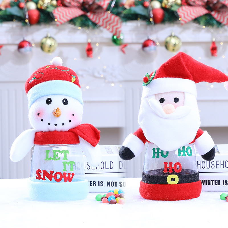 Christmas Christmas Santa Claus Snowman Nonwoven Party Candy Jar 1 Piece display picture 2