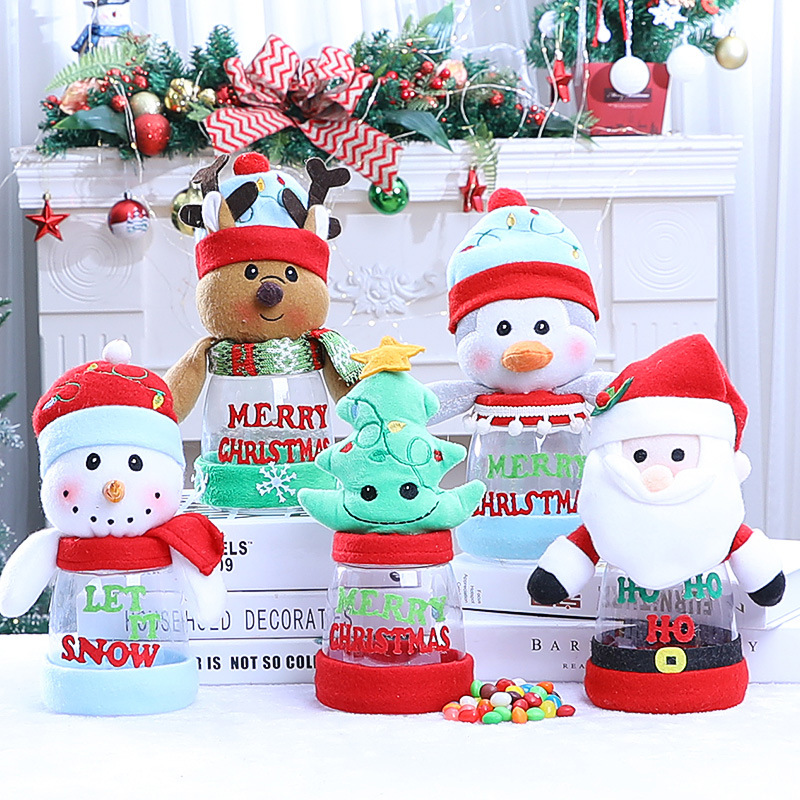 Christmas Christmas Santa Claus Snowman Nonwoven Party Candy Jar 1 Piece display picture 3