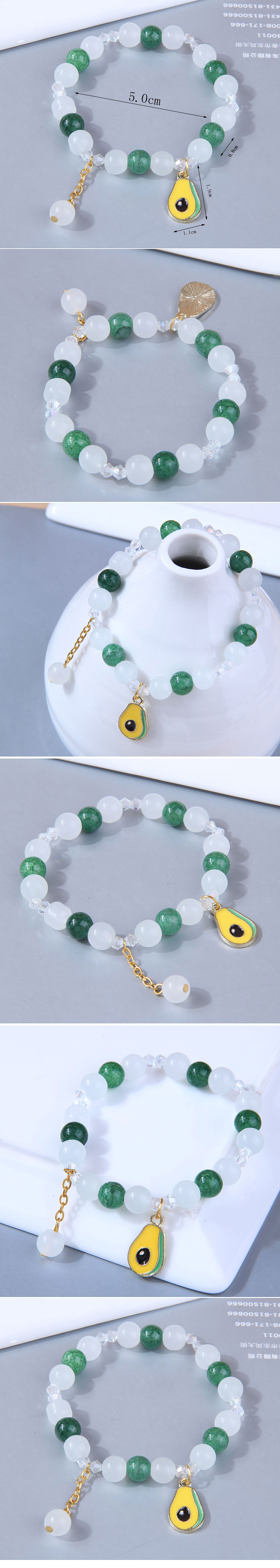 Cute Avocado Arylic Beaded Bracelets 1 Piece display picture 1