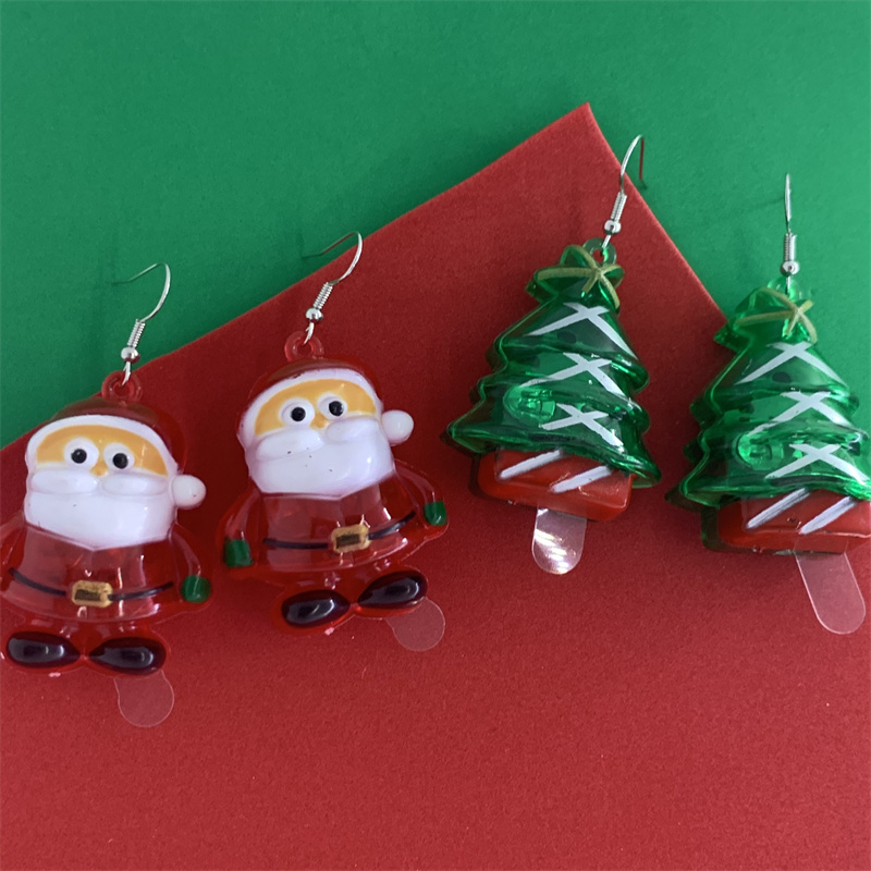 Cute Christmas Tree Santa Claus Snowflake Plastic Women's Drop Earrings 1 Pair display picture 4
