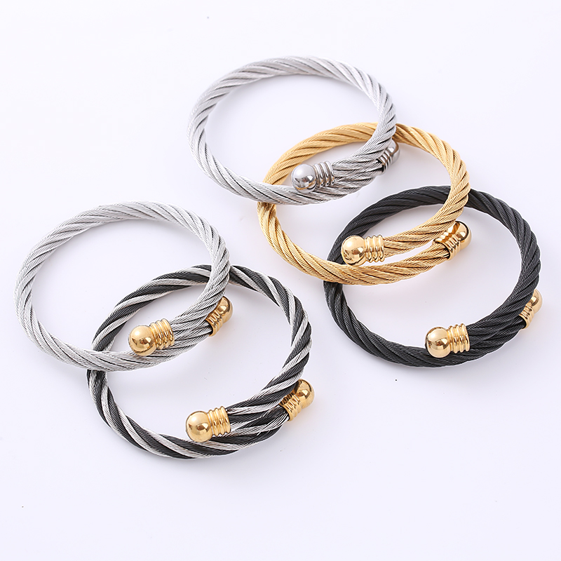 Retro Bulb Stainless Steel Bangle display picture 6
