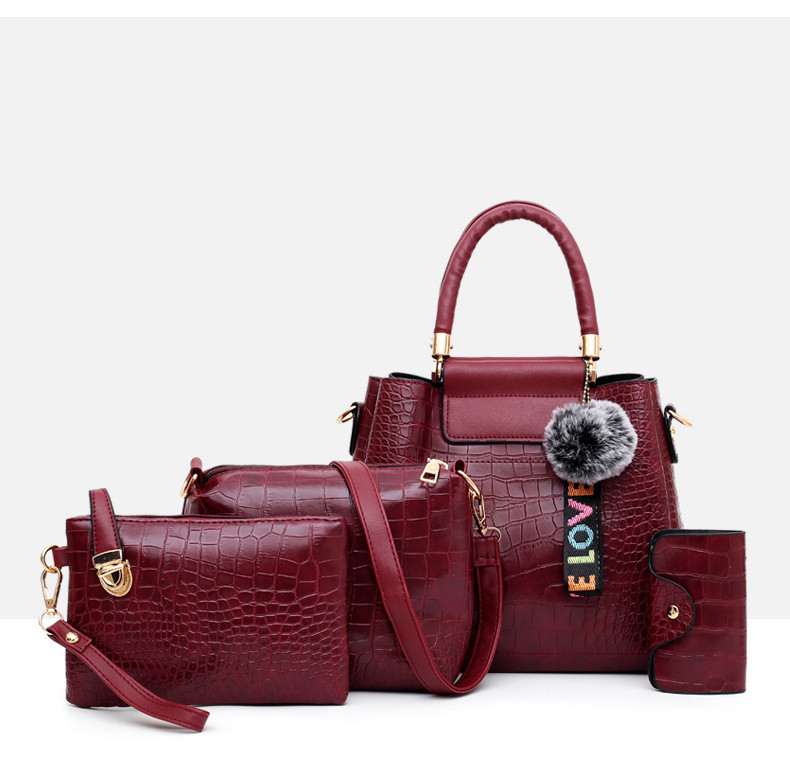 Women's Large All Seasons Pu Leather Fashion Bag Sets display picture 1