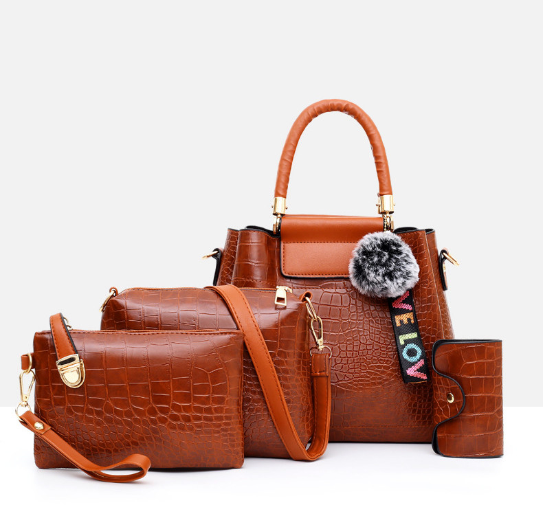 Women's Large All Seasons Pu Leather Fashion Bag Sets display picture 3