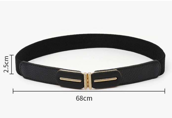 Simple Style Solid Color Pu Leather Women's Leather Belts 1 Piece display picture 5