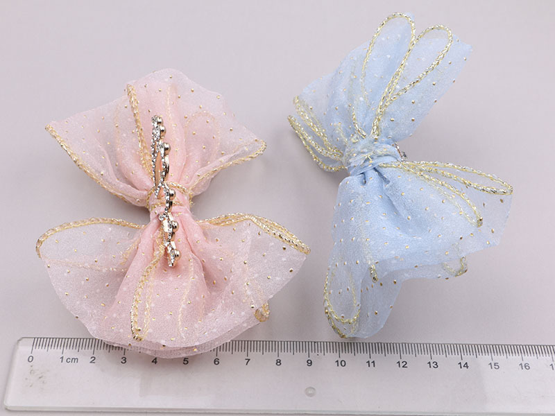 Sweet Crown Bow Knot Synthetic Yarn Inlay Rhinestones Hair Clip 1 Piece display picture 2