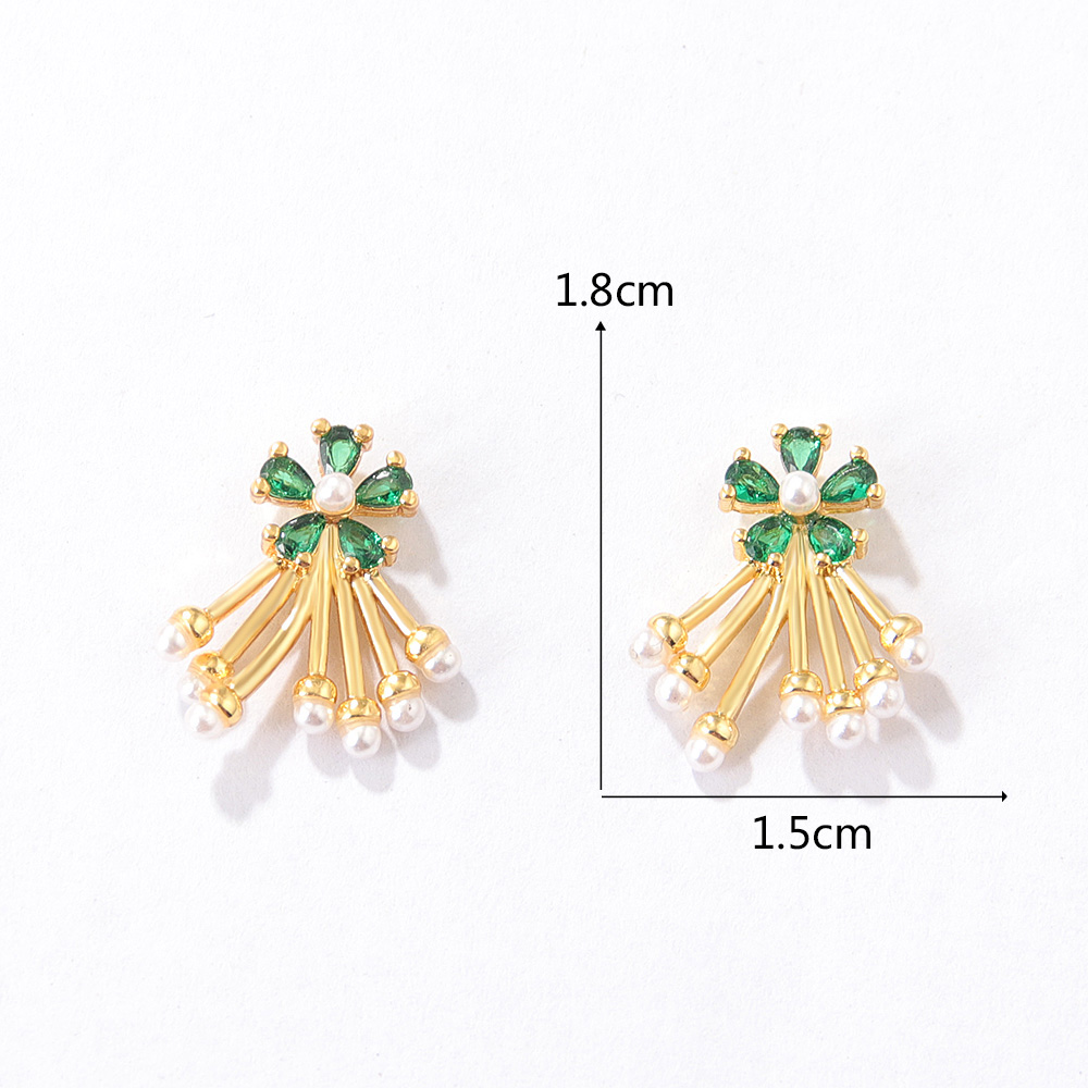 Fashion Bird Copper Plating Zircon Ear Studs 1 Pair display picture 9