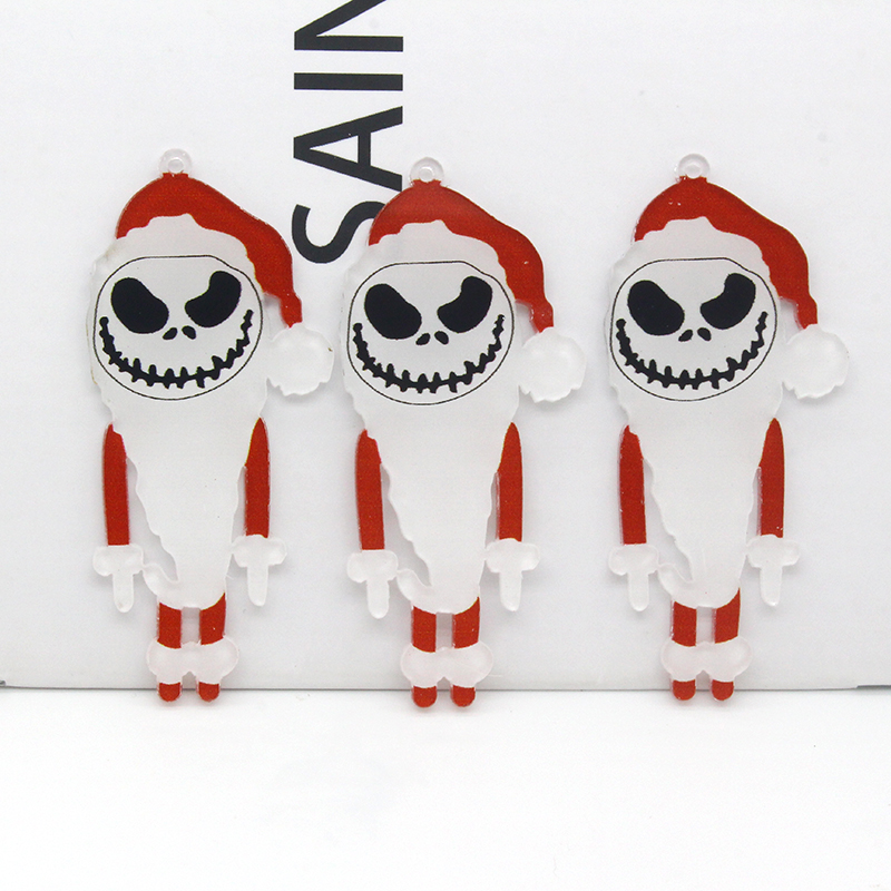 10 Pieces Plastic Resin Christmas Hat Skull Funny Halloween Christmas display picture 3